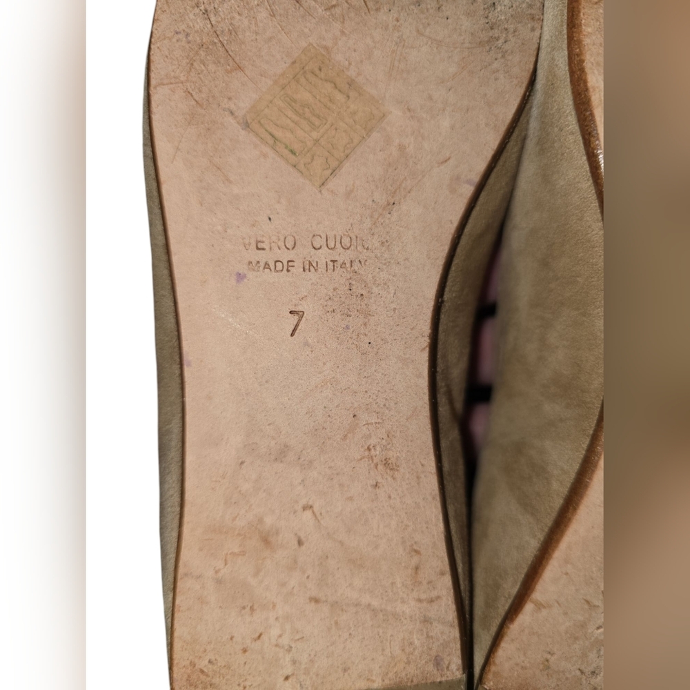 Butter Beige Flats with Metallic Mesh Bow - Picture 7 of 9